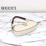 Gucci Women GG Moon Side Mini Shoulder Bag Ivory Leather Turn Lock - immagine 6
