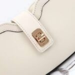 Gucci Women GG Moon Side Mini Shoulder Bag Ivory Leather Turn Lock - immagine 8