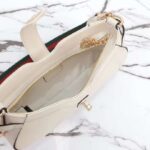 Gucci Women GG Moon Side Mini Shoulder Bag Ivory Leather Turn Lock - immagine 10