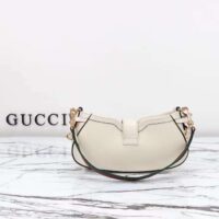 Gucci Women GG Moon Side Mini Shoulder Bag Ivory Leather Turn Lock (1)
