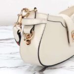 Gucci Women GG Moon Side Mini Shoulder Bag Ivory Leather Turn Lock - immagine 7