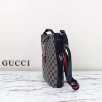 Gucci Women GG Original GG Medium Bucket Bag Beige Blue Canvas (2)