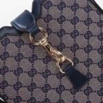 Gucci Women GG Original GG Medium Bucket Bag Beige Blue Canvas - Image 8