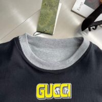 Gucci Women GG Reversible Cotton Jersey T-Shirt Grey Crewneck Short Sleeves (1)