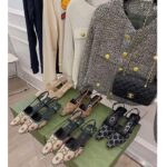 Gucci Women GG Slingback Ballet Flat Black Mesh GG Crystals Leather - Imagen 6