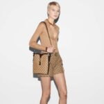 Gucci Women Medium Bucket Shoulder Bag Beige Ebony Original GG Canvas – Bild 11