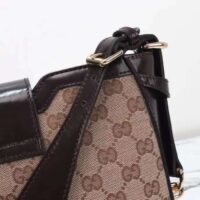Gucci Women Medium Bucket Shoulder Bag Beige Ebony Original GG Canvas (5)