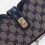 Gucci Women Moon Side Mini Shoulder Bag Beige Blue Original GG Canvas - Image 7