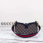 Gucci Women Moon Side Mini Shoulder Bag Beige Blue Original GG Canvas - Image 3