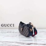 Gucci Women Moon Side Mini Shoulder Bag Beige Blue Original GG Canvas - Image 6