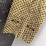 Gucci Women Original GG Canvas Jumpsuit Point Neck Short Sleeves Straight Fit - immagine 6