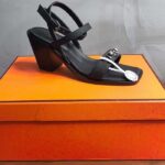 Hermes Women Ivresse 65 Sandal Black Leather 6.6 CM Heel - Bild 2