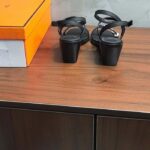 Hermes Women Ivresse 65 Sandal Black Leather 6.6 CM Heel - Bild 9