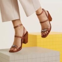 Hermes Women Ivresse 65 Sandal Brown Leather 6.6 CM Heel (8)