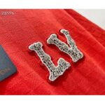 Louis Vuitton Men Cotton Pique T-Shirt Embroidered LV Patch Red Regular Fit 1AFJEC - Image 9