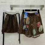 Louis Vuitton LV Men Elysee Palace Boxer Shorts Silk Dark Brown 1AFMKB - Image 3