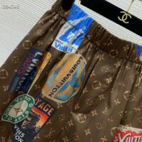 Louis Vuitton LV Women Elysee Palace Boxer Shorts Silk Dark Brown 1AFMKB (5)