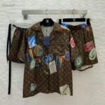 Louis Vuitton LV Men Elysee Palace Boxer Shorts Silk Dark Brown 1AFMKB - Image 4