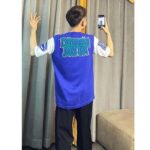 Louis Vuitton LV Men Short-Sleeved Cotton Intarsia Crewneck Regular Fit 1ABXYR - immagine 9