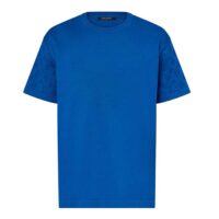 Louis Vuitton LV Men Short-Sleeved Signature Crewneck Regular Fit Classic Blue 1AFIU9 (2)