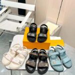 Louis Vuitton LV Sunset Comfort Flat Sandal Black Lamb Leather 1ABW6W – Bild 10