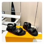 Louis Vuitton LV Sunset Comfort Flat Sandal Black Lamb Leather 1ABW6W – Bild 3