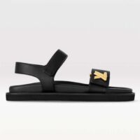 Louis Vuitton LV Sunset Comfort Flat Sandal Black Lamb Leather 1ABW6W (5)