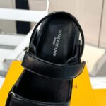 Louis Vuitton LV Sunset Comfort Flat Sandal Black Lamb Leather 1ABW6W – Bild 9