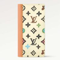 Louis Vuitton LV Unisex Brazza Wallet Vanilla Monogram Craggy Coated Canvas M83335 (6)