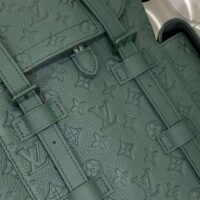 Louis Vuitton LV Unisex Christopher MM Backpack Green Taurillon Monogram Embossed Cowhide Leather M24428 (3)