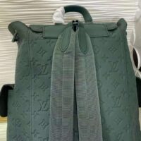 Louis Vuitton LV Unisex Christopher MM Backpack Green Taurillon Monogram Embossed Cowhide Leather M24428 (3)