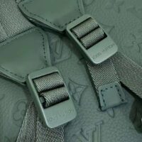 Louis Vuitton LV Unisex Christopher MM Backpack Green Taurillon Monogram Embossed Cowhide Leather M24428 (3)