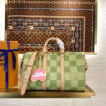 Louis Vuitton LV Unisex Keepall Bandoulière 35 Green Damier Golf Coated Canvas N40671 - Image 2