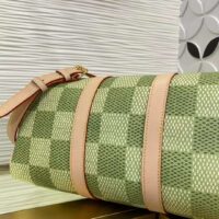 Louis Vuitton LV Unisex Keepall Bandoulière 35 Green Damier Golf Coated Canvas N40671 (10)