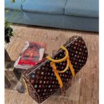 Louis Vuitton LV Unisex Keepall Bandoulière 50 Chocolate Monogram Craggy Coated Canvas M24901 - Imagen 3