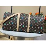Louis Vuitton LV Unisex Keepall Bandoulière 50 Chocolate Monogram Craggy Coated Canvas M24901 - Imagen 5