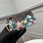 Louis Vuitton LV Unisex Key Pouch Pink Monogram Coated Canvas M82620 - Imagen 6