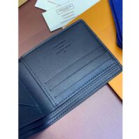 Louis Vuitton LV Unisex Multiple Wallet Blue White Monogram Shadow Calfskin Leather M83379 (1)