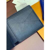 Louis Vuitton LV Unisex Multiple Wallet Blue White Monogram Shadow Calfskin Leather M83379 (1)