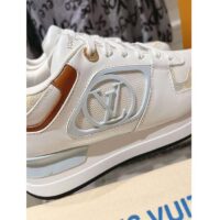 Louis Vuitton LV Unisex Neo Run Away Sneaker Blue Patent Damier Canvas 1ACUGD (6)