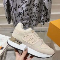 Louis Vuitton LV Unisex Neo Run Away Sneaker Light Beige Monogram Denim 1ACKV4 (9)