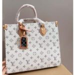 Louis Vuitton LV Unisex OnTheGo MM Multicolor Beige Monogram Jacquard Fabric M24708 - Image 3