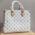 Louis Vuitton LV Unisex OnTheGo MM Multicolor Beige Monogram Jacquard Fabric M24708 - Image 4