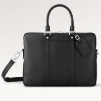 Louis Vuitton LV Unisex Porte-Documents Voyage PM Black Taiga Noir Cowhide Leather (7)