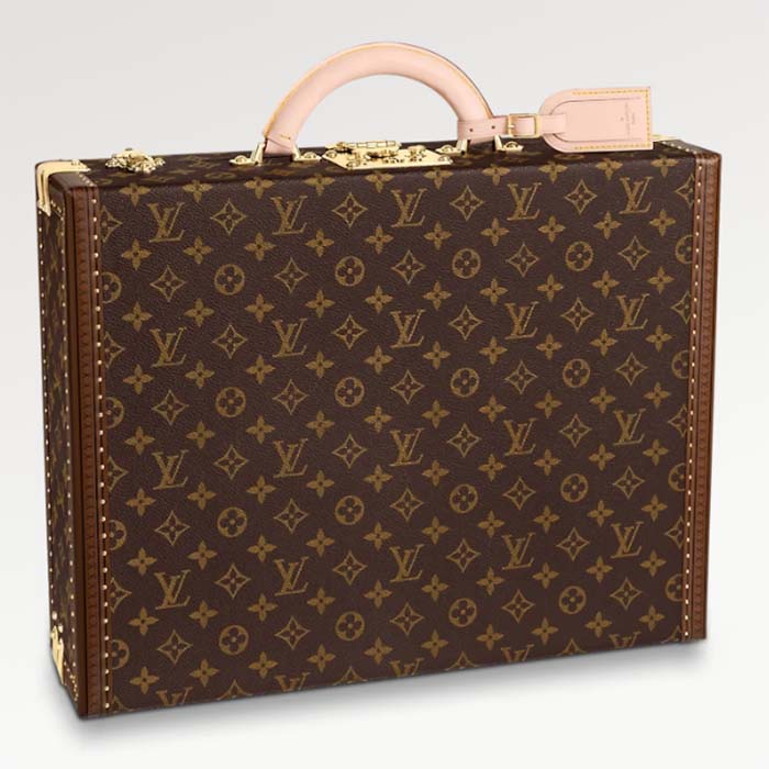 Louis Vuitton LV Unisex President Suitcase Monogram Canvas-Brown M53012