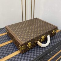 Louis Vuitton LV Unisex President Suitcase Monogram Canvas-Brown M53012 (10)