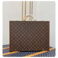 Louis Vuitton LV Unisex President Suitcase Monogram Canvas-Brown M53012 (10)