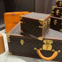 Louis Vuitton LV Unisex Pyramid Trunk Brown Monogram Coated Canvas M10052 (6)