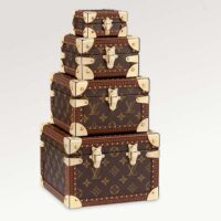 Louis Vuitton LV Unisex Pyramid Trunk Brown Monogram Coated Canvas M10052 (6)