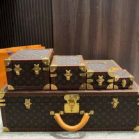 Louis Vuitton LV Unisex Pyramid Trunk Brown Monogram Coated Canvas M10052 (6)